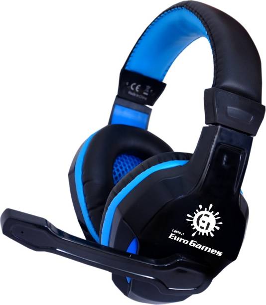 RPM Euro Games Gaming Headphones With Adjustable Mic | Braided Cable Wired Gaming Headset