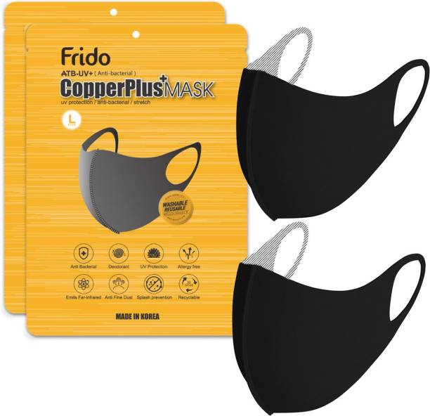 Frido Ultra Comfortable Copper Treated Washable and Reusable Face Mask, Super Breathable and Stretchable Fabric for Ultimate Comfort Cloth Mask