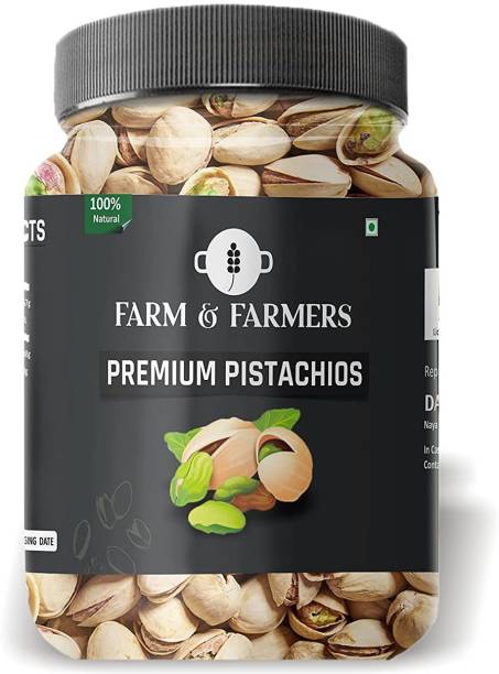 FARMS & FARMERS Premium Whole Roasted and Salted Pistachios Pista-125GM Pistachios