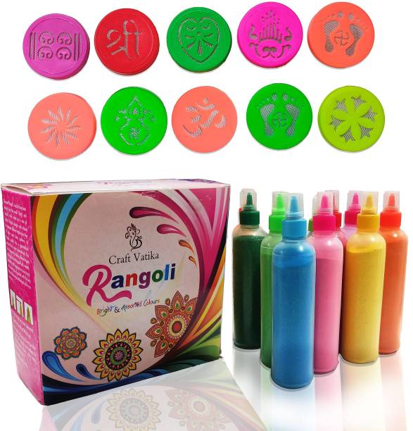 CraftVatika Pack of 20 Rangoli Powder