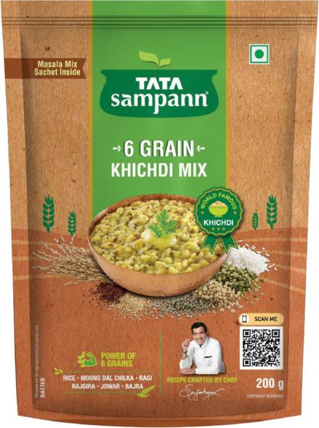 Tata Sampann 6 Grain Khichdi Mix, Instant Ready to Cook Mix 180 g