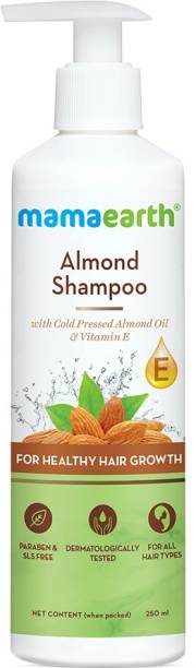 MamaEarth Almond Shampoo| For Healthy Hair Growth| Deep Nourishment| With Almond Oil and Vitamin E | Pore Paraben Free | SLS Free | Safe for Chemically Treated Hair | 100% Vegan