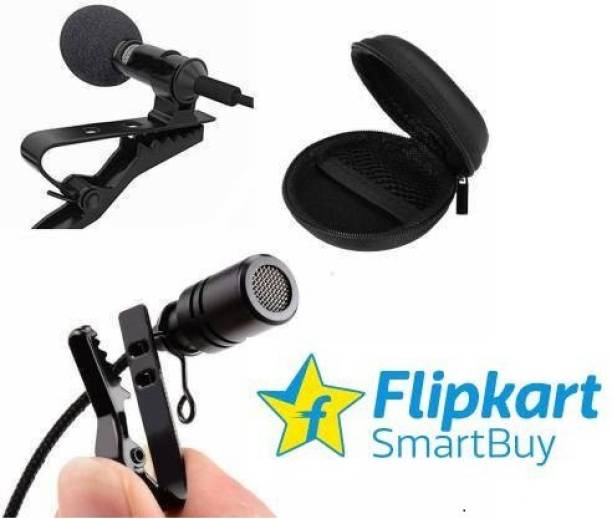 Flipkart SmartBuy 3.5mm Clip Microphone Collar Mic For YouTube & Recording Mike For Voice Recording, Lapel Mic Mobile, Android Smartphones, Camera, iPhone For Online Classes With Hard Carrying Case(CM05,Black)#Quality Assurance Microphone Microphone