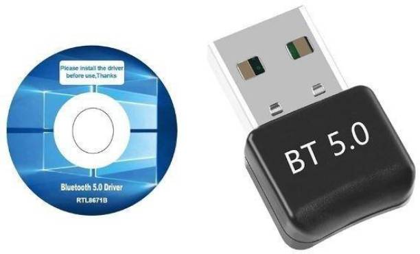 Trustify Bluetooth Adapter 5.0 for PC, USB Mini Bluetooth 5.0 Dongle for Computer Desktop Wireless Transfer for Laptop Bluetooth Headphones Headset Speakers Keyboard Mouse Printer Support Windows 10 8.1 8 7 XP Vista (Not for Mac, Linux) (Install Driver First) USB Adapter
