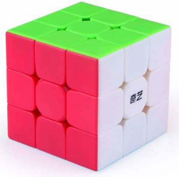 Offer99 Rubix Speed Cube 3x3 Fidget Cube Toy Stickerless Smooth Turning 3x3x3 Magic Speed Cube Puzzles Cube Toys for Kids Adult o12
