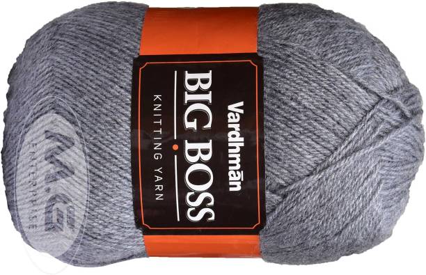 Simi Enterprise Bigboss Steel Grey (400 gm) Wool Ball Hand knitting wool / Art Craft soft fingering crochet hook yarn, needle knitting yarn thread dyed- H SM-II