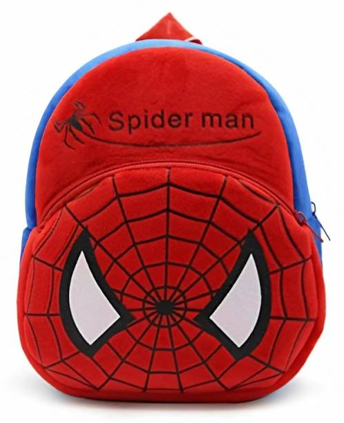 Littoze Bag Soft Material School Bag SPIDERMAN For Kids Plush Backpack Cartoon Toy| Children's Gifts Boy/Girl/Baby/Decor School Bag For Kids (Age 2 to 6 Year) and Suitable For Nursery, UKG, LKG Student High Quality Plush Bag 12 L Backpack