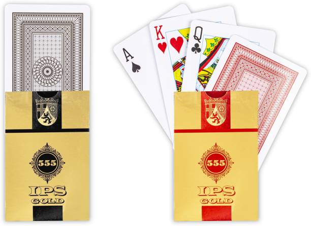 IPS Gold 555 Playing Cards, Bridge Size, 2 Decks of Cards