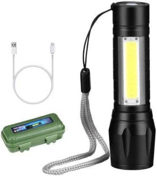 JTSN Mini Rechargeable Pocket Torch Light Zoom Waterproof Torch