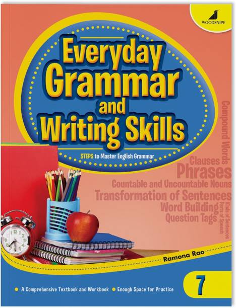 Woodsnipe English Grammar and Writing Skills Book For Kids Age 12 to 13 Years | Class 7 - With Answer Key