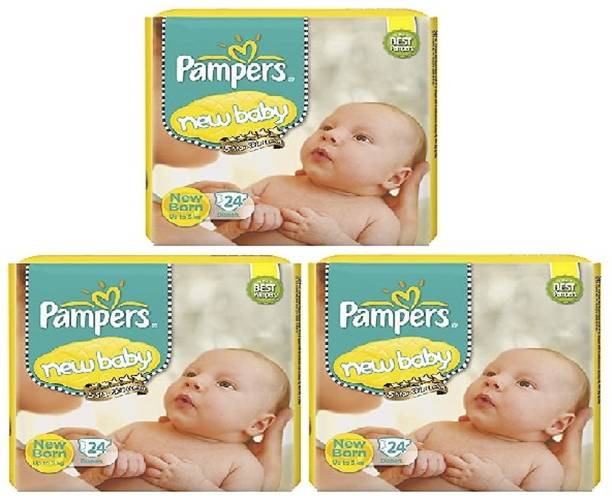 Pampers New Born Active Baby 24X 3 Diapers - New Born