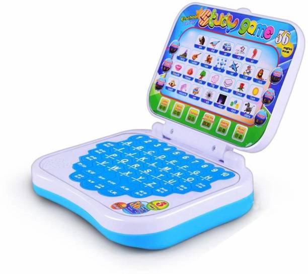 KIDIVO Educational computer/laptop abc and 123 learning for kids with words,sounds & music (birthday return gift item)- Multi color