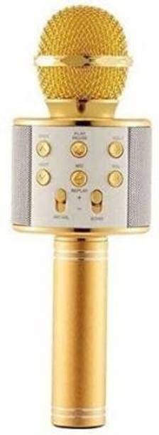 kajtosh Wireless Microphone HIFI Speaker-WS-858(Gold) for Singing,Speaker For Home, Party, Singing | Microphone Condensor For Mobile, Laptop…