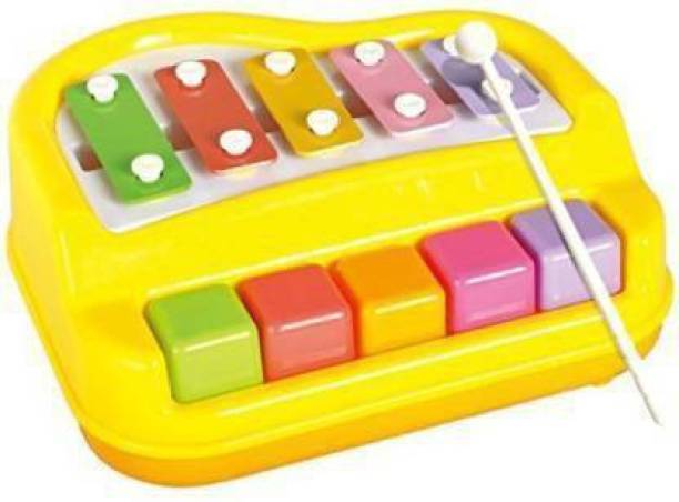 Iblay Musical Xylophone and Piano, Non Toxic, Non-battery for Kids (Multicolor)