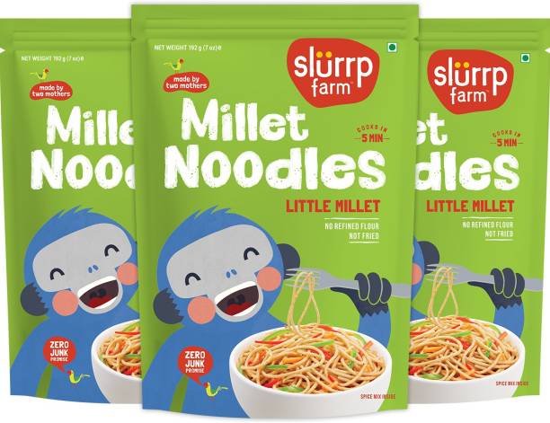 Slurrp Farm Little Millet Noodles – No Maida, Not Fried, Hakka Noodles Vegetarian