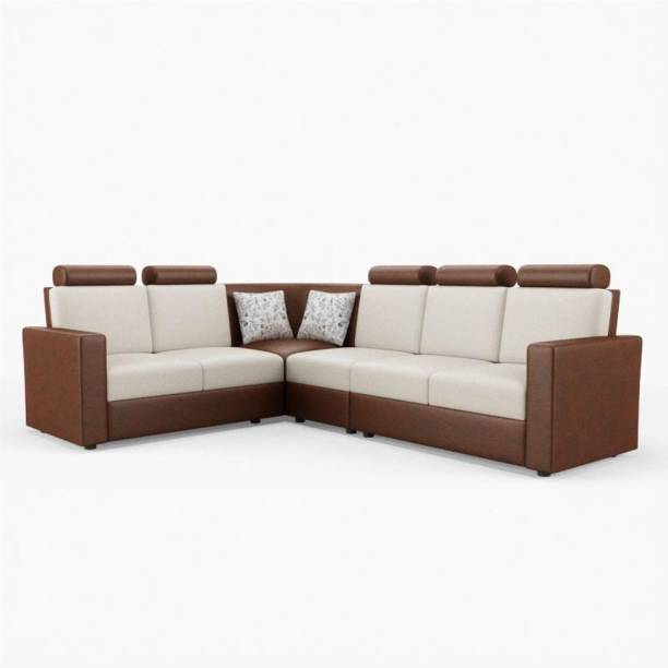 Sekar Lifestyle L Corner Sofa Leatherette 5 Seater  Sofa