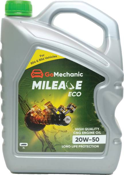 GoMechanic Mileage Eco 20W50 API-SF/CD High Performance Longer Protection Premium Quality CNG Engine Oil For CNG Passenger & Commercial Cars GMUNZZLB010 Multi-Grade Engine Oil