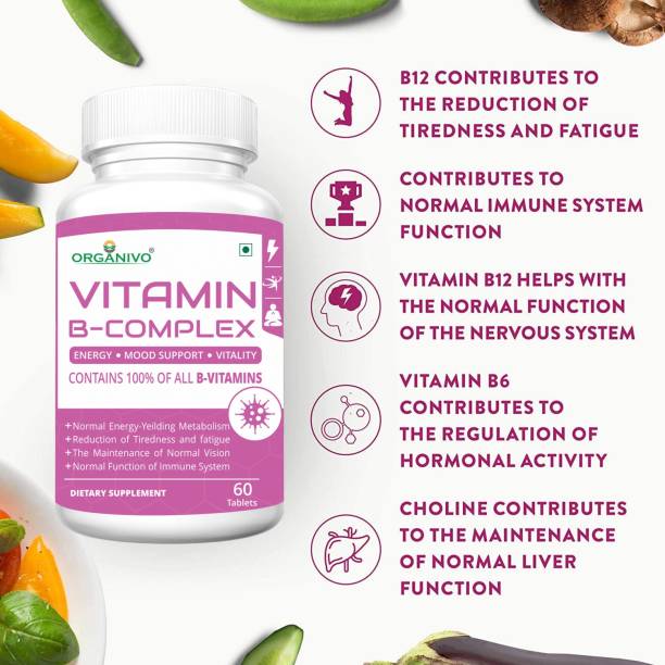 Organivo Vitamin B-Complex with Vitamin C &amp; D3, 180 tablets