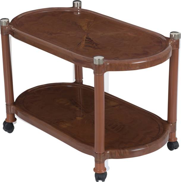 Supreme Furniture Aqua Center Trolley Rectangular Table-Teak wood Plastic Coffee Table
