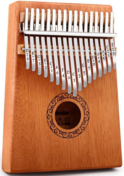 Techtest Thumb Piano Kalimba 17 Keys Thumb Piano with Study Instruction & Tune Hammer, Portable Musical Instrument Finger Piano for Music Fans Kids Adults Beginners