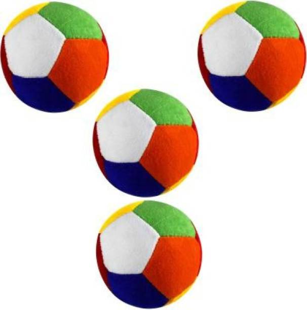 P I SOFT TOYS 15cm 4combo product of rattle football for kids  - 15 cm
