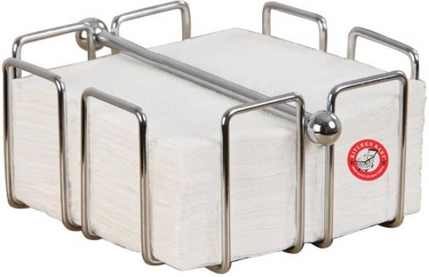 KITCHEN KART Tissue Paper Stand Holder for Office/Kitchen/Dining Table Kitchen Rack Organizer Stainless Steel Toilet Paper Holder