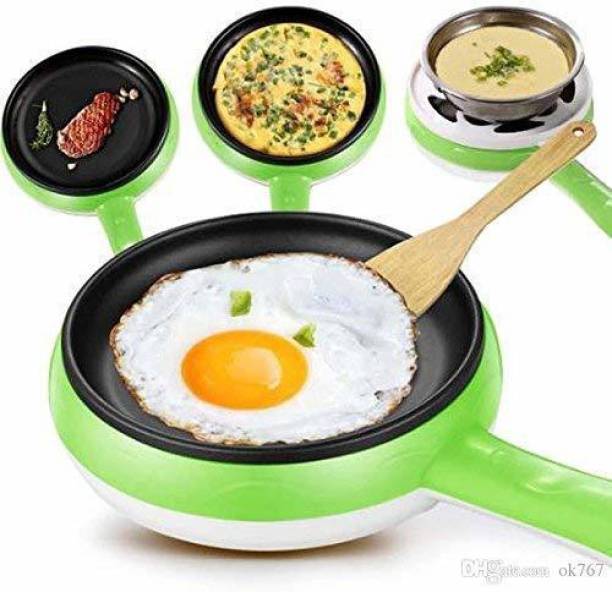 TECHEL 2 in 1 Electric Egg Frying Pan with Egg Boiler Machine Measuring Cup with Handle Egg Cooker Electric Egg Frying Pan Egg Cooker Electric Egg Frying Pan Egg Cooker
