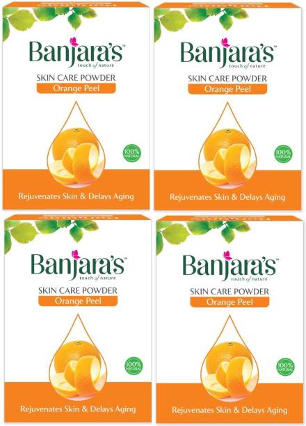 Banjaras Orange Peel Skin Care Powder - 4 x 100 g Packs