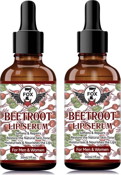 7 FOX Beetroot Lip Serum For Lightening & Brightening Dark Lips -30ml-Packof-2-Bottle- Beetroot