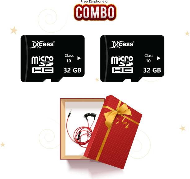XCCESS 32GB Memory Card pack of 2 32 GB MicroSD Card Class 10 80 MB/s  Memory Card