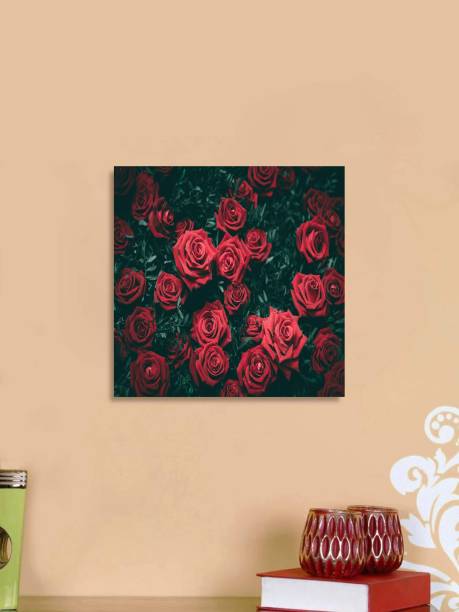 Framed Canvas Floral Art Wall Print Poster 14x14 Inch - NW-477 Canvas Art