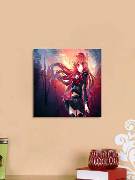 Framed Canvas Anime Art Wall Print Poster 14x14 Inch - NW-548 Canvas Art