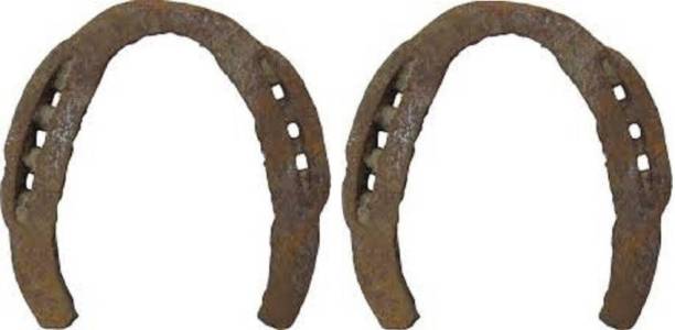 lootnixx Saptraag Black Horse Shoe (Kale Ghode Ki Naal) 10 cm Iron Yantra (Pack of 2) Iron Yantra