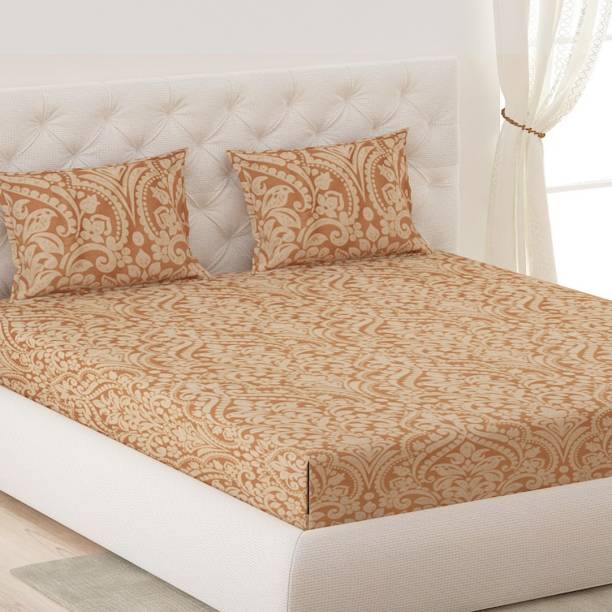 Moca by Monte Carlo 210 TC Cotton King Printed Flat Bedsheet