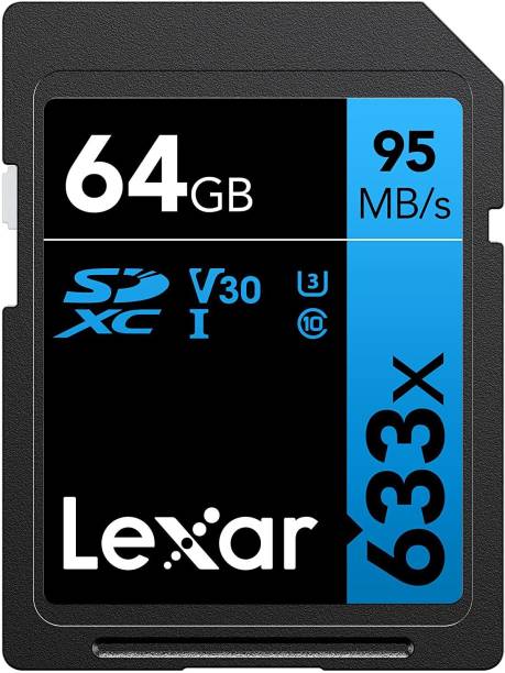 Lexar 633x 64 GB SD Card UHS Class 3 95 MB/s  Memory Card