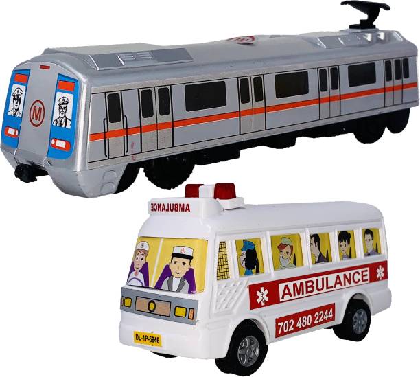 Wishmaster Set of 2 Combo Metro + Mini Ambulance Toys f...