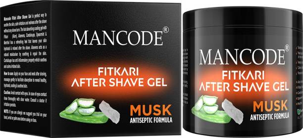 MANCODE Fitkari After Shave Gel Musk Antiseptic Formula for Men, 100gm