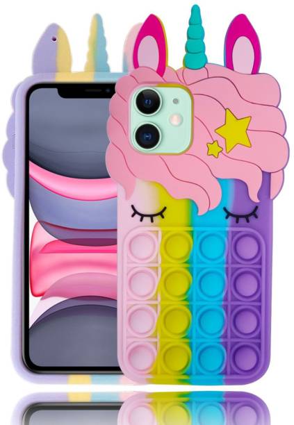 CASE CREATION Back Cover for iPhone 12 Pro Unicorn Case for Girls Push Pop Bubble Fidget Toy Stress Relief Soft Cover