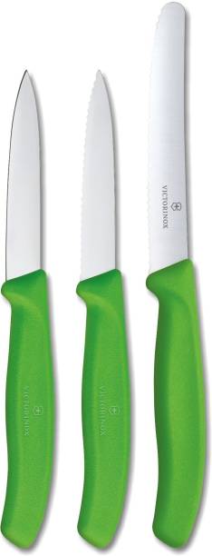 Victorinox Paring Knife Set, 3 Pieces - Green Stainless Steel Knife Set