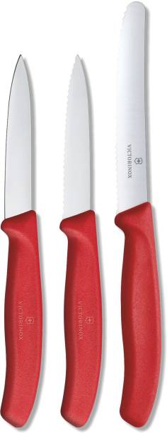 Victorinox Paring Knife Set, 3 Pieces - Red Stainless S...