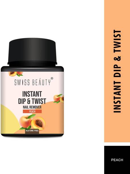SWISS BEAUTY Instant Dip & Twist Nail Paint Remover - (80ml, Peach)