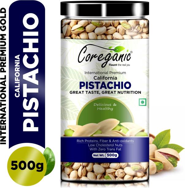 Coreganic 100% Natural International Premium Roasted and Salted California Pistachios