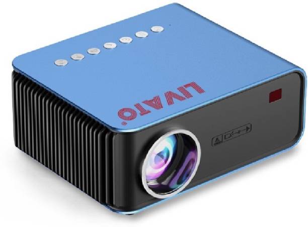Livato T4 WiFi Mini LCD HD 1024P Home Theater Projector Built-in YouTube Led Portable (4000 lm / 1 Speaker / Wireless / Remote Controller) Portable Projector