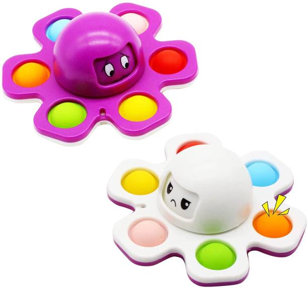 QWICK CLICK Spinner Pop Face Spinner Octopus Fidget Toy...