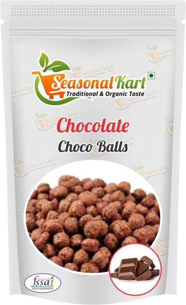 Seasonal Kart Breakfast Cereal, Chocolate Choco Balls, Multigrain, [Choco Balls Chocolate Flavoured, High Fibre and Multigrain] Pouch