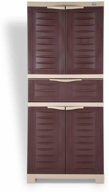 Supreme Fusion-02, MDR-1 Plastic Cabinet, Middle Chest of Drawer-G.Brown Plastic Almirah