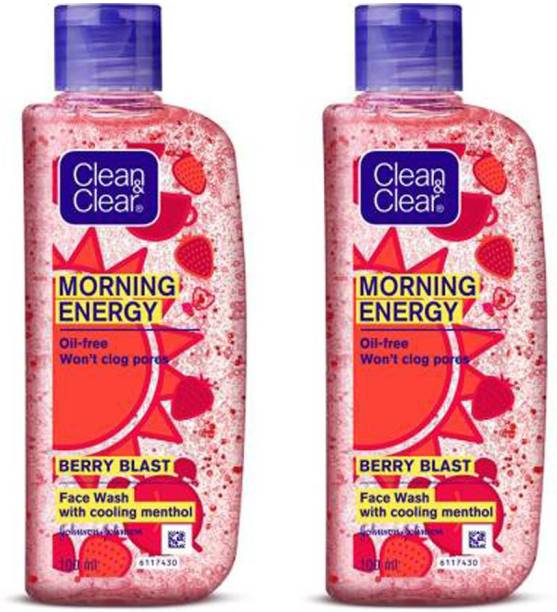 Clean and Clear Morning Energy Berry Blast  Pack of 2 * 100 ML Face Wash