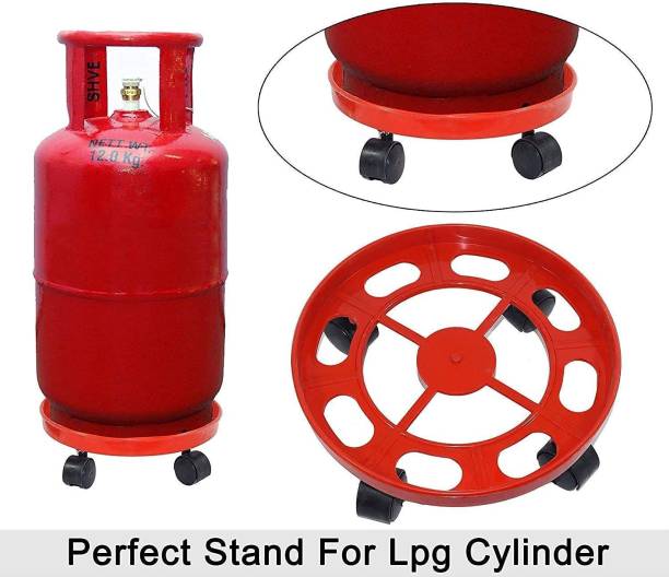 happiumm LPG Cylinder / Gas Trolley Plastic Kitchen Trolley
