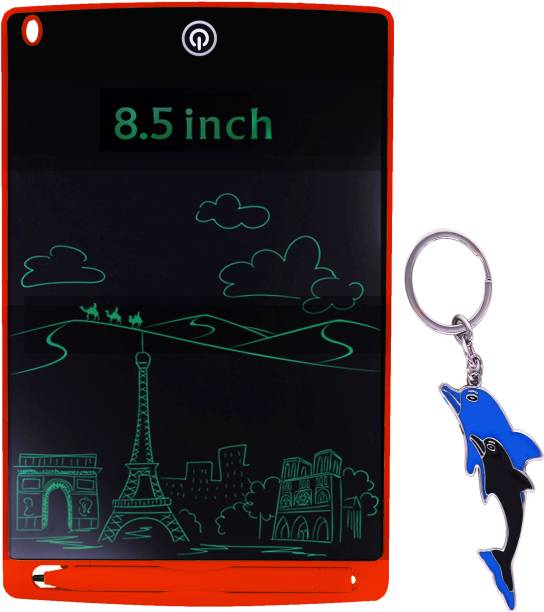 Aseenaa LCD Writing Pad Tablet 8.5 Inch for Drawing with Stylus Pen And Key Chain For Holding Tab | Digital Notepad Tab | Electronic Ewriter Teaching Educational Toys Gift for Kids Adults at Home School and Office | Red Colour