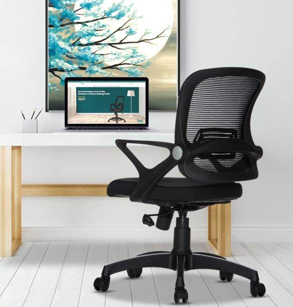 TEAL LOCA Mid Back Mesh Study/Office Executive Ergonomic Chair Fabric Office Executive Chair